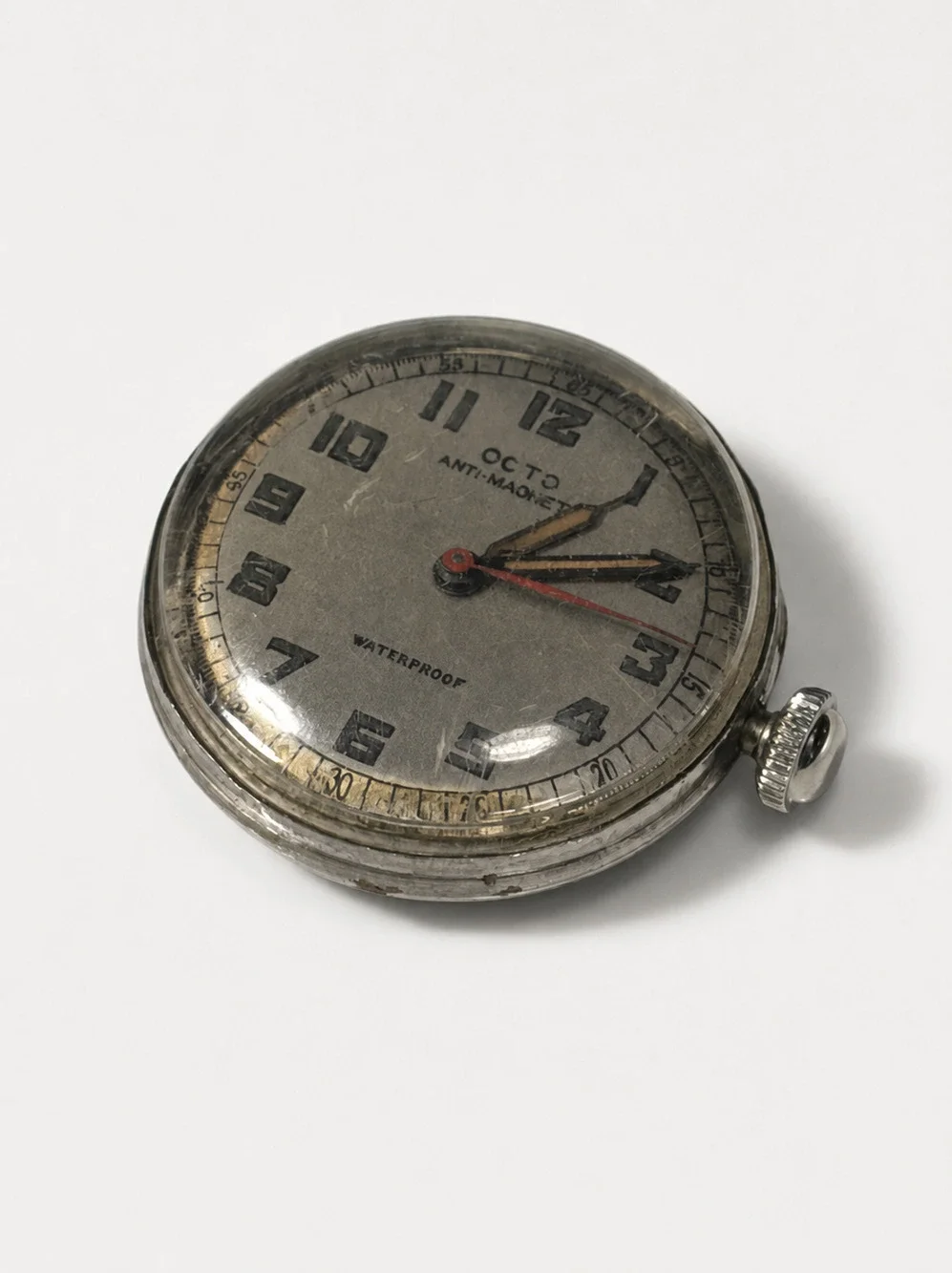 Vintage Octo Swiss Pocket Watch Anti-Magnetic Brevet 217234 Parts Repair